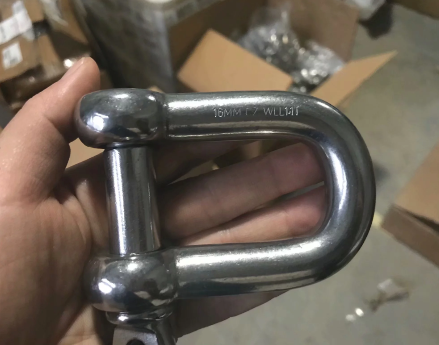 European Type Bow Shackle in Stainless Steel with High Polished Surface