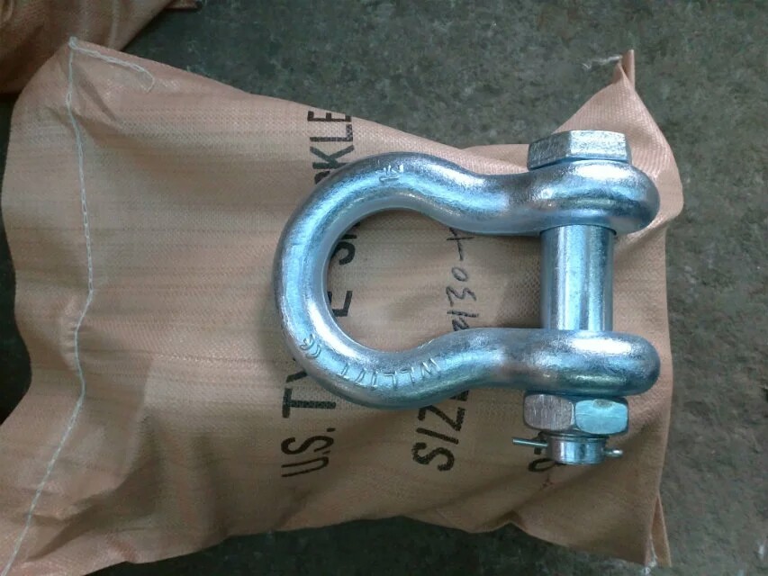 Bow Lifting Shackle HDG Us Type Forged with Safety Pin