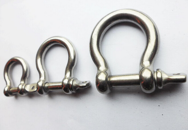 European Type Bow Shackle in Stainless Steel with High Polished Surface