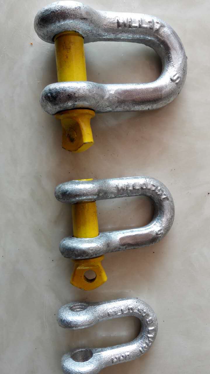 Dee Anchor Shackle for Industrial with Yellow Screw Pin in Grade S